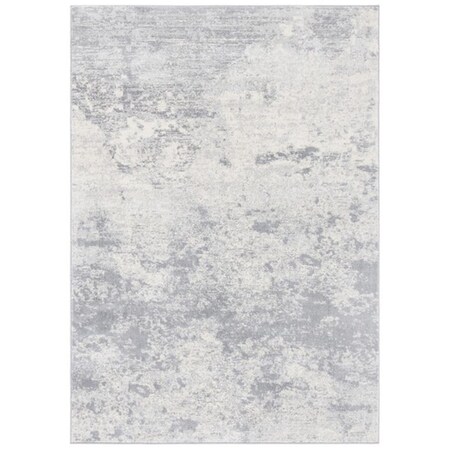 Safavieh 6 ft. 7 in. x 6 ft. 7 in. Brentwood Contemporary Square Power Loomed Area Rug Grey & Ivory BNT822H-7SQ
